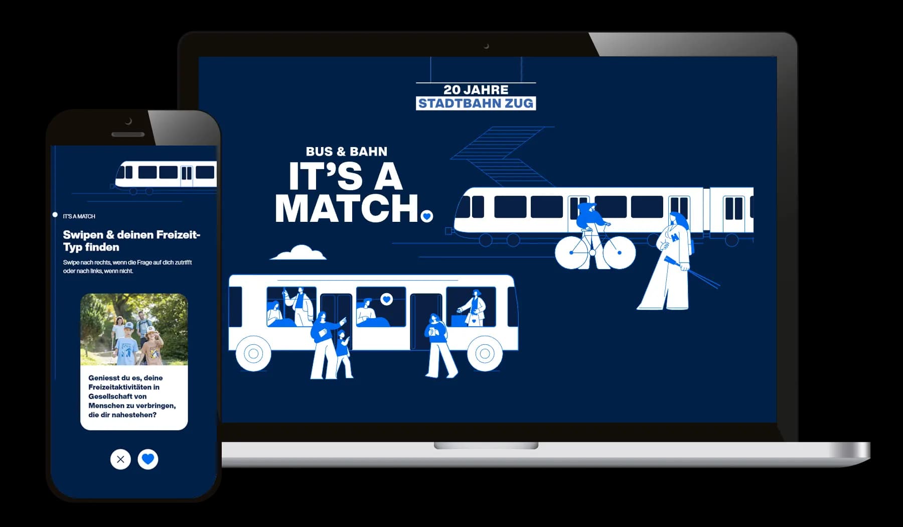 20 Jahre Stadtbahn Zug - Scrollytelling Landingpage