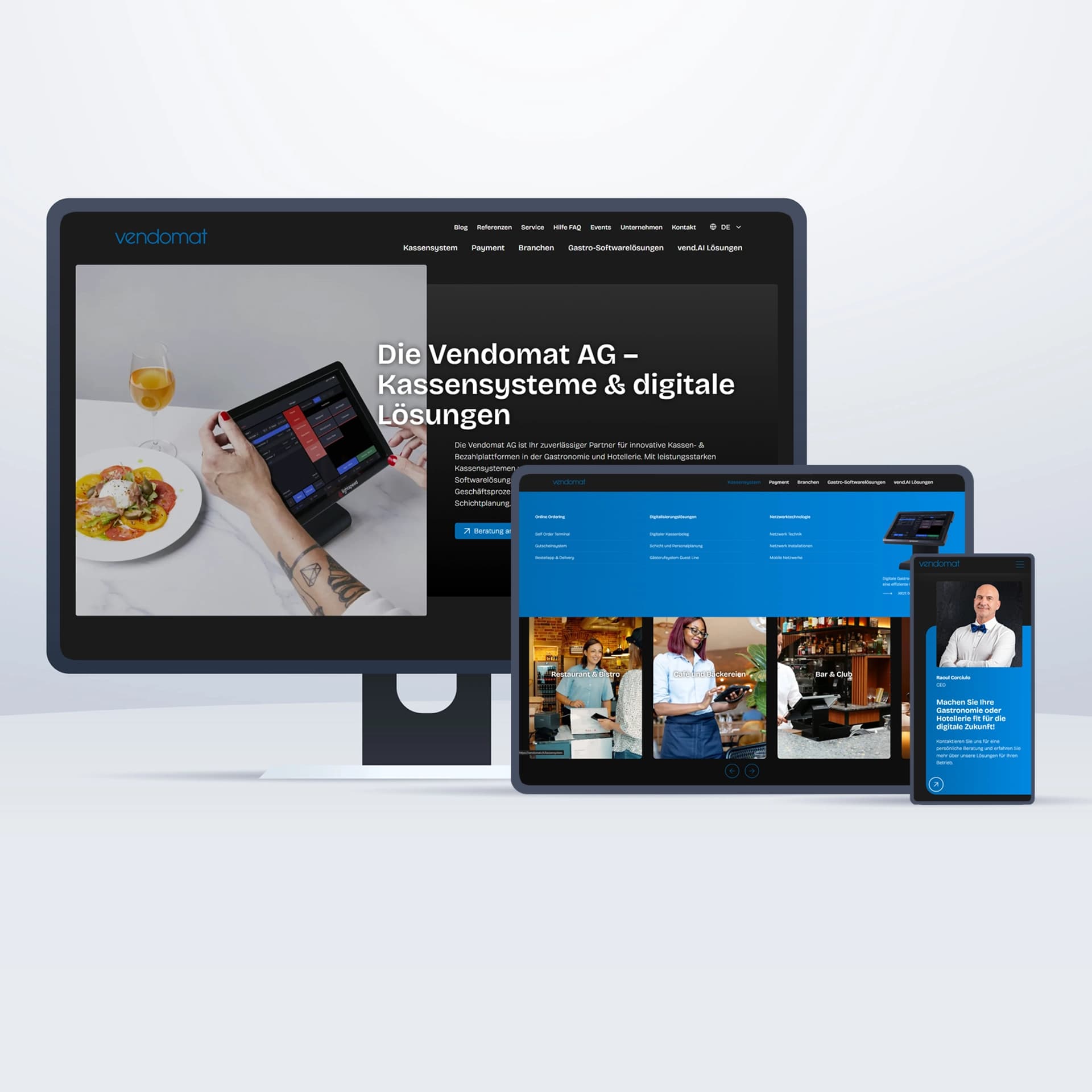 Webdesign aus Zug für den Schweizer Kassenspezialisten Vendomat