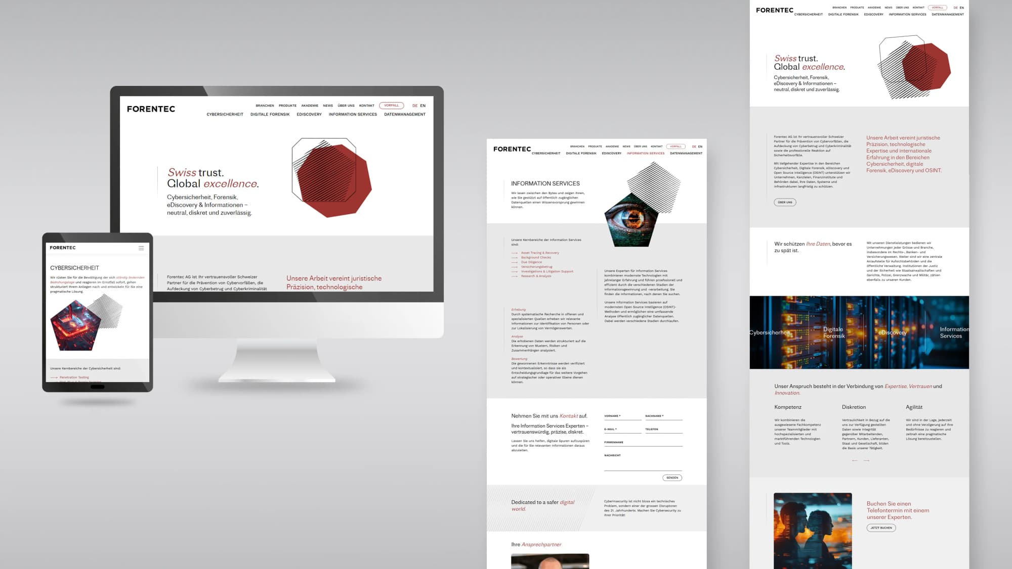 Headless Craft CMS Website für Forentec AG